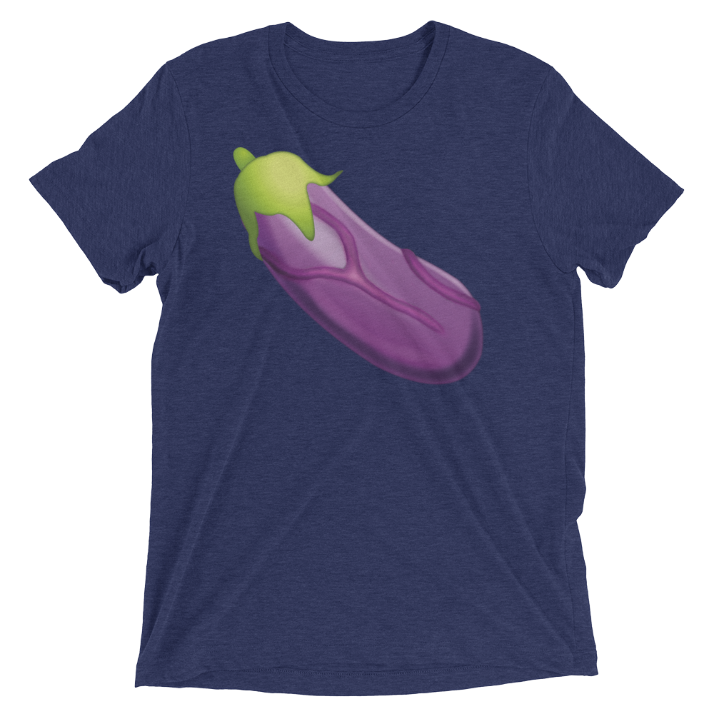 Veiny Eggplant Emoji (Triblend)-Triblend T-Shirt-Swish Embassy