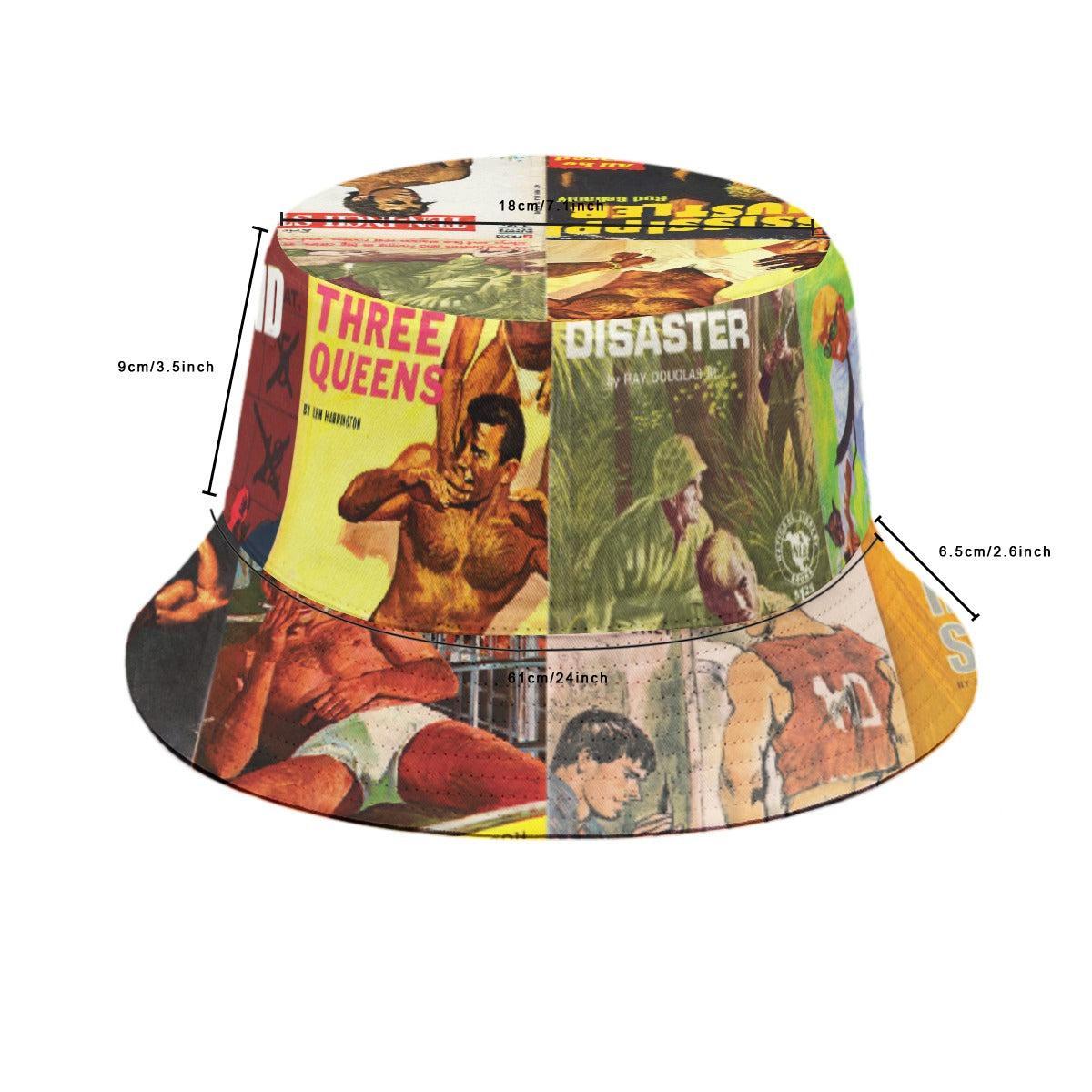 Vintage Gay Pulp (Allover Bucket Hat)-Allover Bucket Hat-Swish Embassy