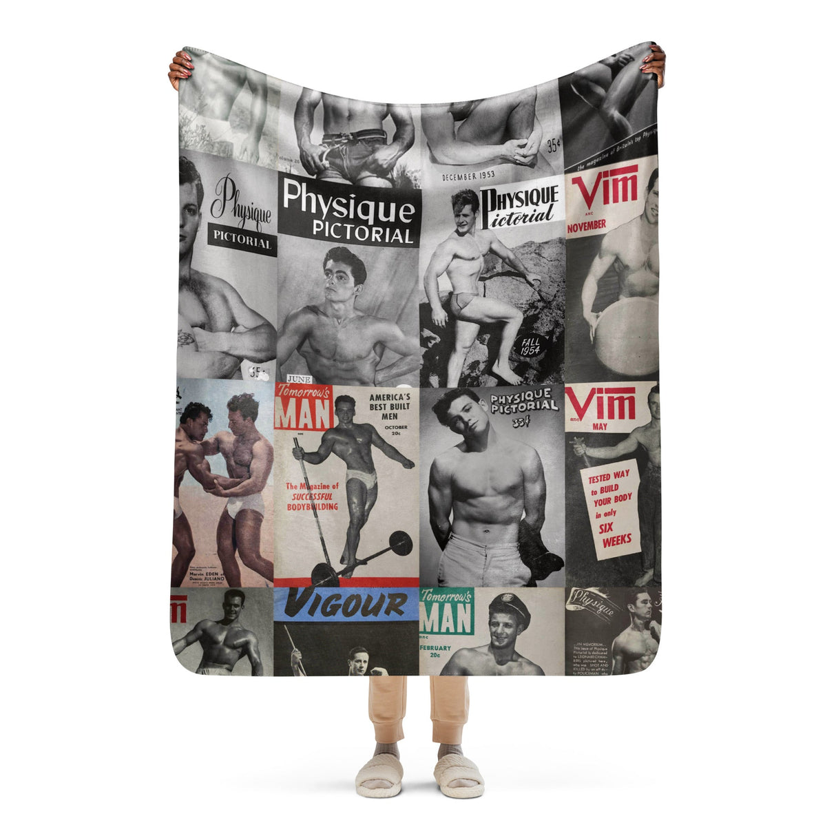 Vintage Physique (Sherpa blanket)-Sherpa Blanket-Swish Embassy