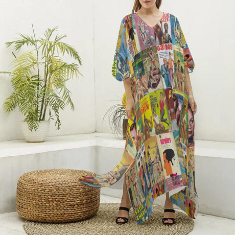 Vintage Pulp (Kaftan)-Kaftan-Swish Embassy