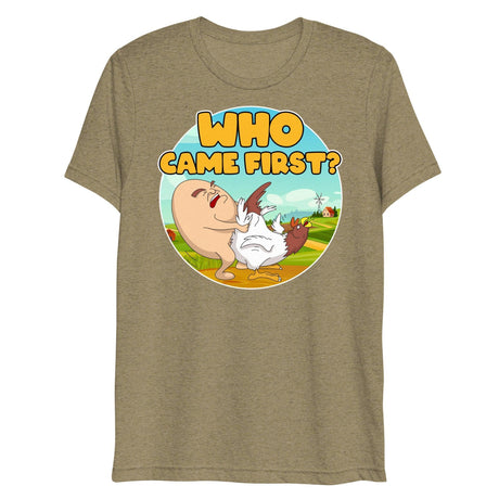 Who Came First (Triblend)-Triblend T-Shirt-Swish Embassy