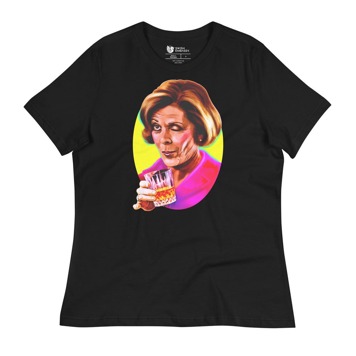 Wink and Drink (Women's Relaxed T-Shirt)-Women's T-Shirts-Swish Embassy