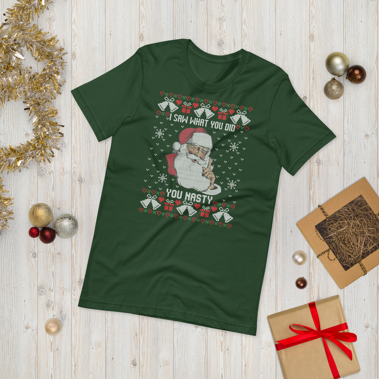 You Nasty (Ugly Christmas)-T-Shirts-Swish Embassy