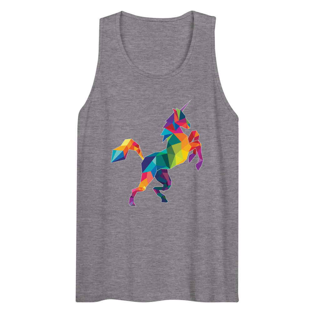 Polygon Unicorn (Tank Top) - Athletic Heather