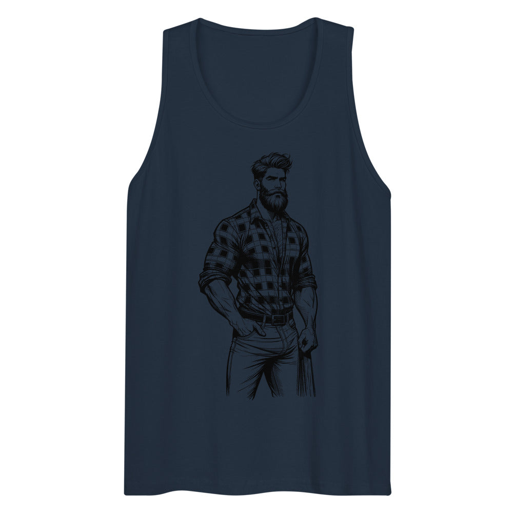 Lumbersexual (Tank Top) - Navy