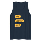 Sup? Looking? Into? (Tank Top) - Navy