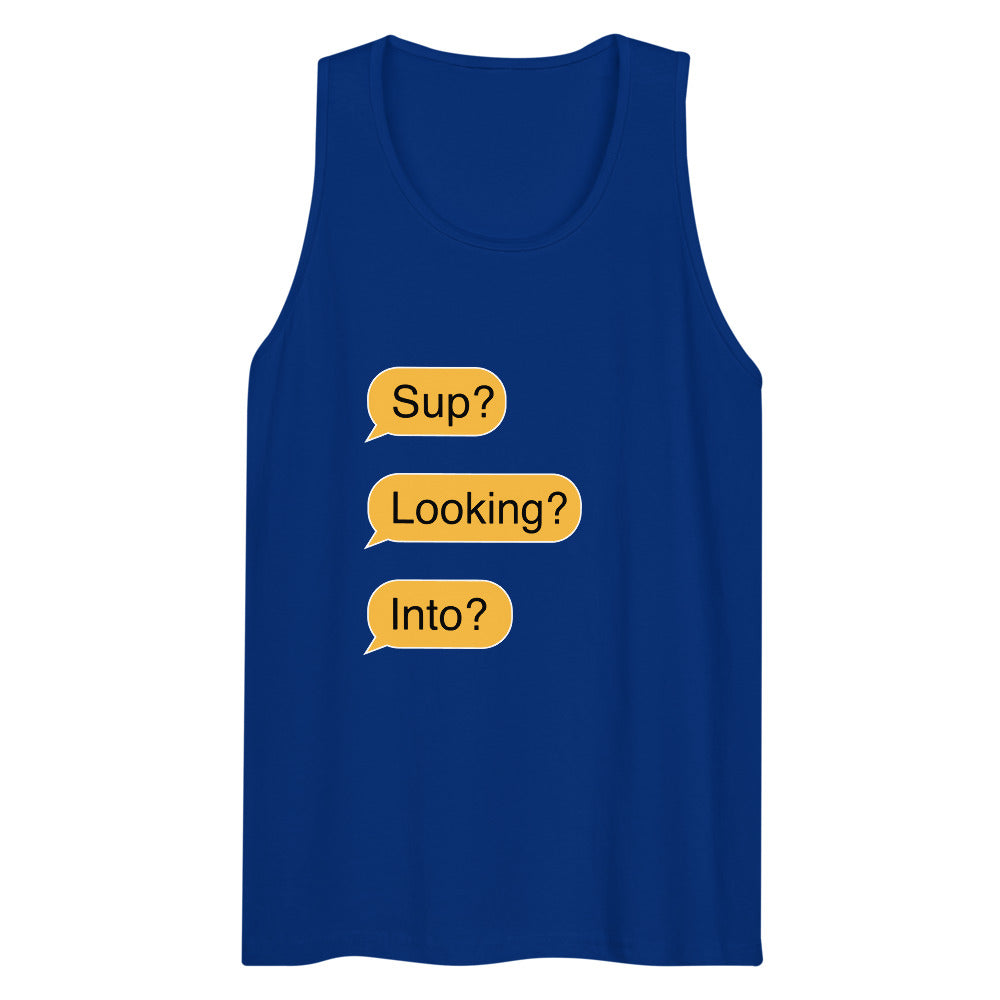 Sup? Looking? Into? (Tank Top) - Team Royal