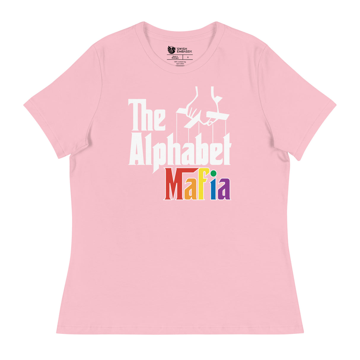 Alphabet Mafia (Women's Relaxed T-Shirt)-Women's T-Shirts-Swish Embassy