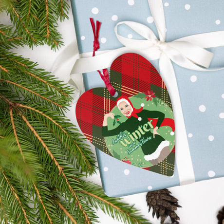 Another Winter in a Summer Town (Ornament/Fridge Magnet)-Wood Ornament-Swish Embassy