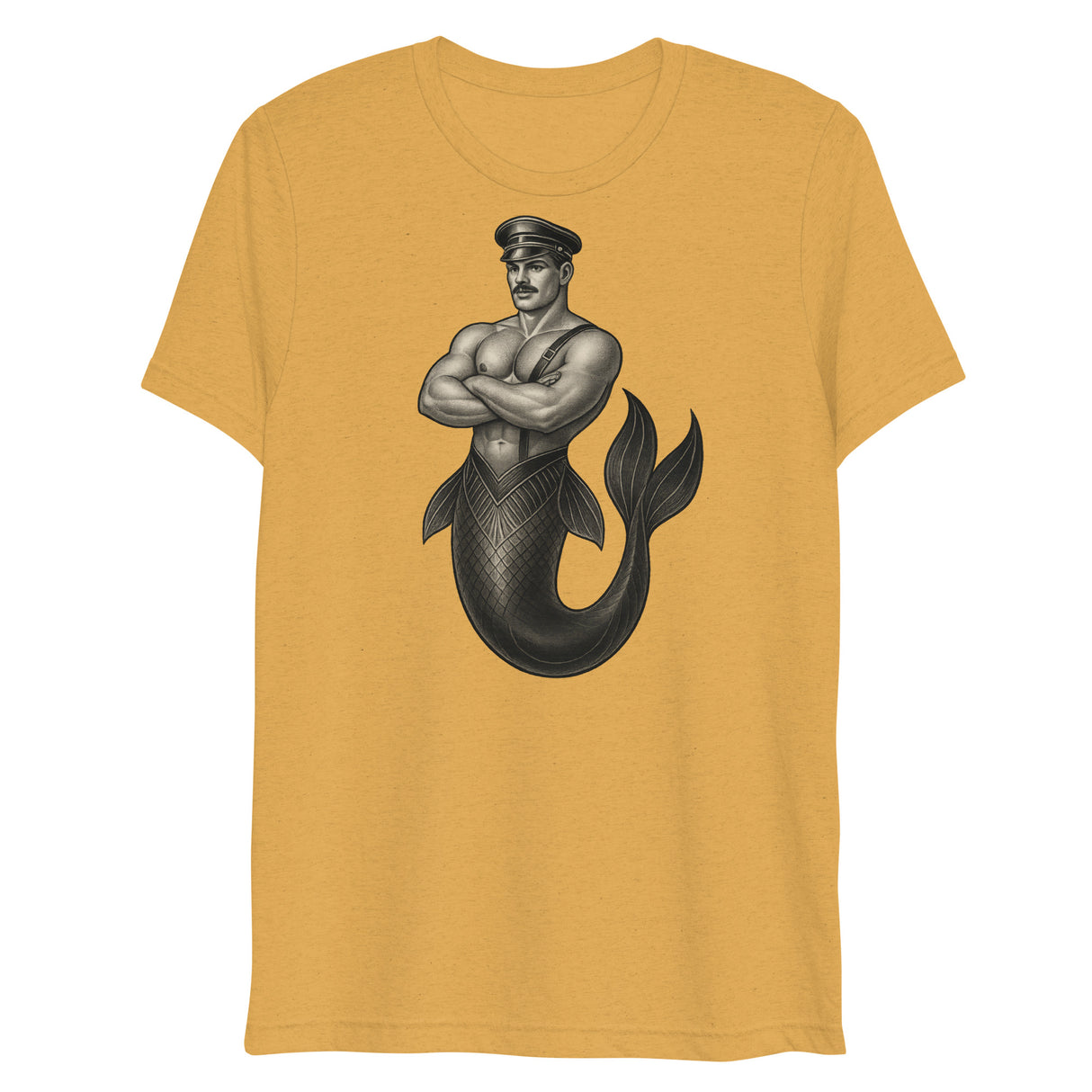 Art Deco Merman (Triblend)-Triblend T-Shirt-Swish Embassy