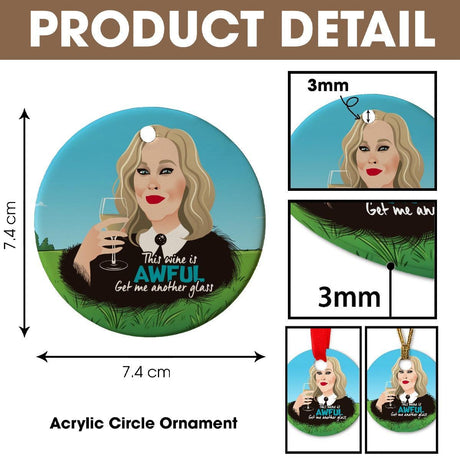 Awful Wine (Ceramic Holiday Keepsake)-Ceramic Holiday Keepsake-Swish Embassy