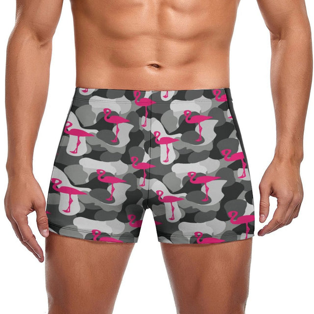 Battle Flamingo (Square Cut Trunks)-Square Cut Trunks-Swish Embassy