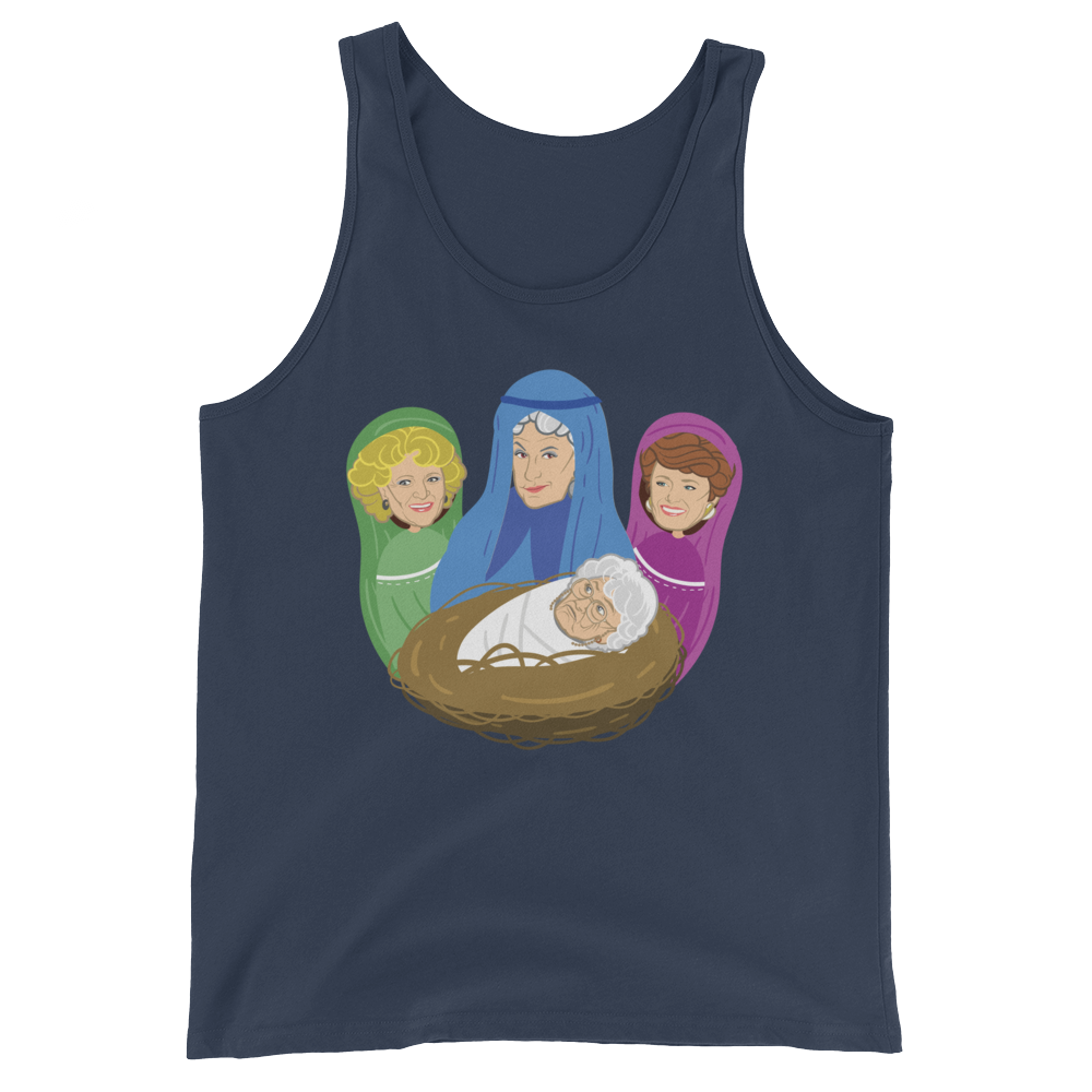 Birth of Cheesecake (Tank Top)-Christmas Tank Tops-Swish Embassy