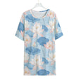 Blue Lotus (Allover T-Shirt)-Allover T-Shirt-Swish Embassy