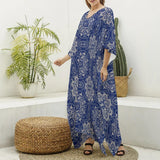 Blue Mendala (Kaftan)-Kaftan-Swish Embassy