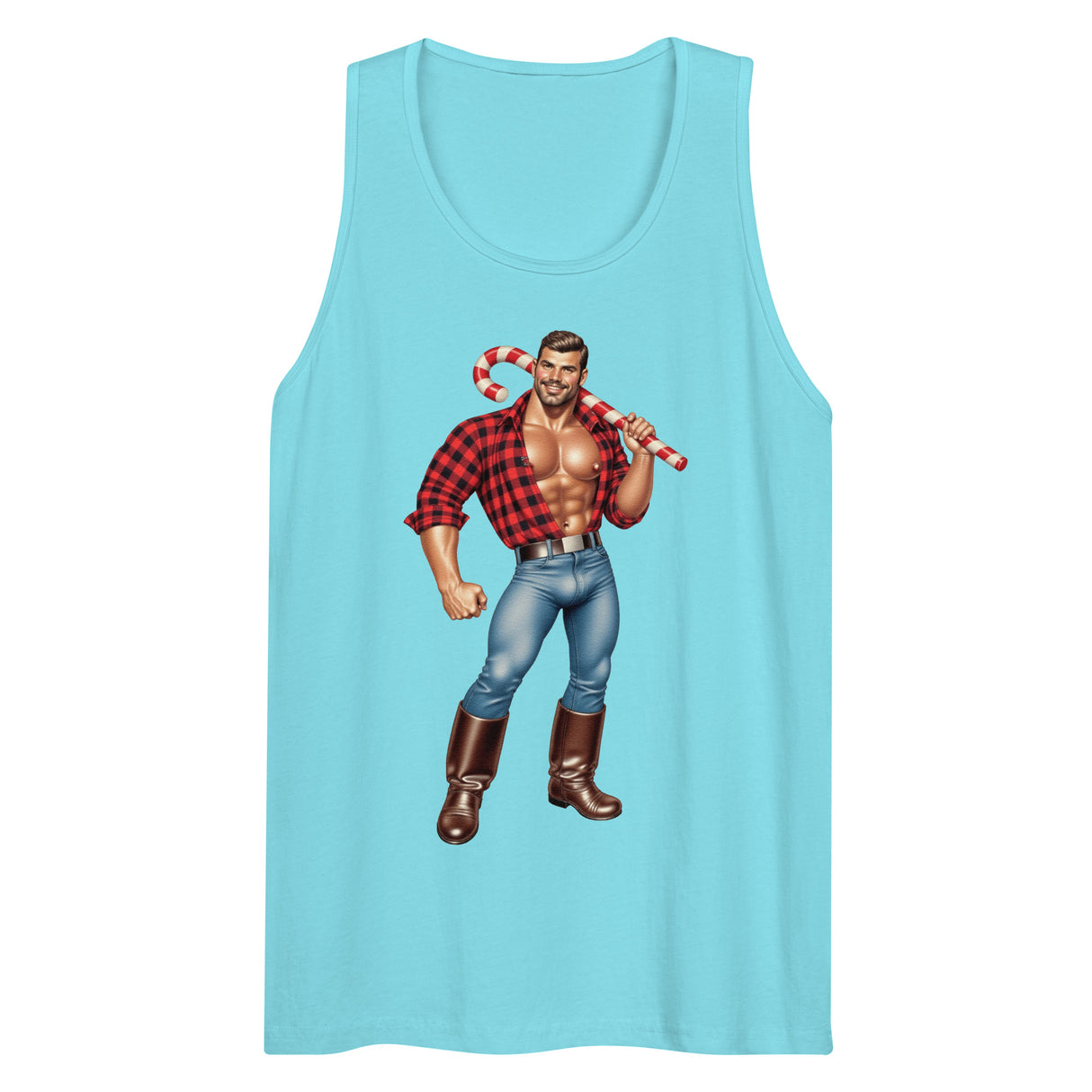 Candy Man (Tank top)-Christmas Tank Tops-Swish Embassy