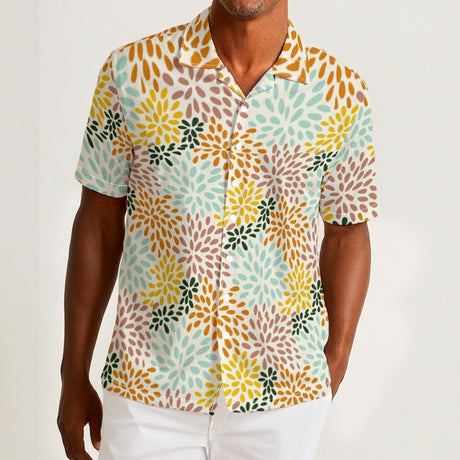 Chrysanthemum (Cotton Button Shirt)-Cotton Button Shirt-Swish Embassy