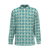 Circles (Cotton Long Sleeve Shirt)-Cotton Long Sleeve Button Shirt-Swish Embassy