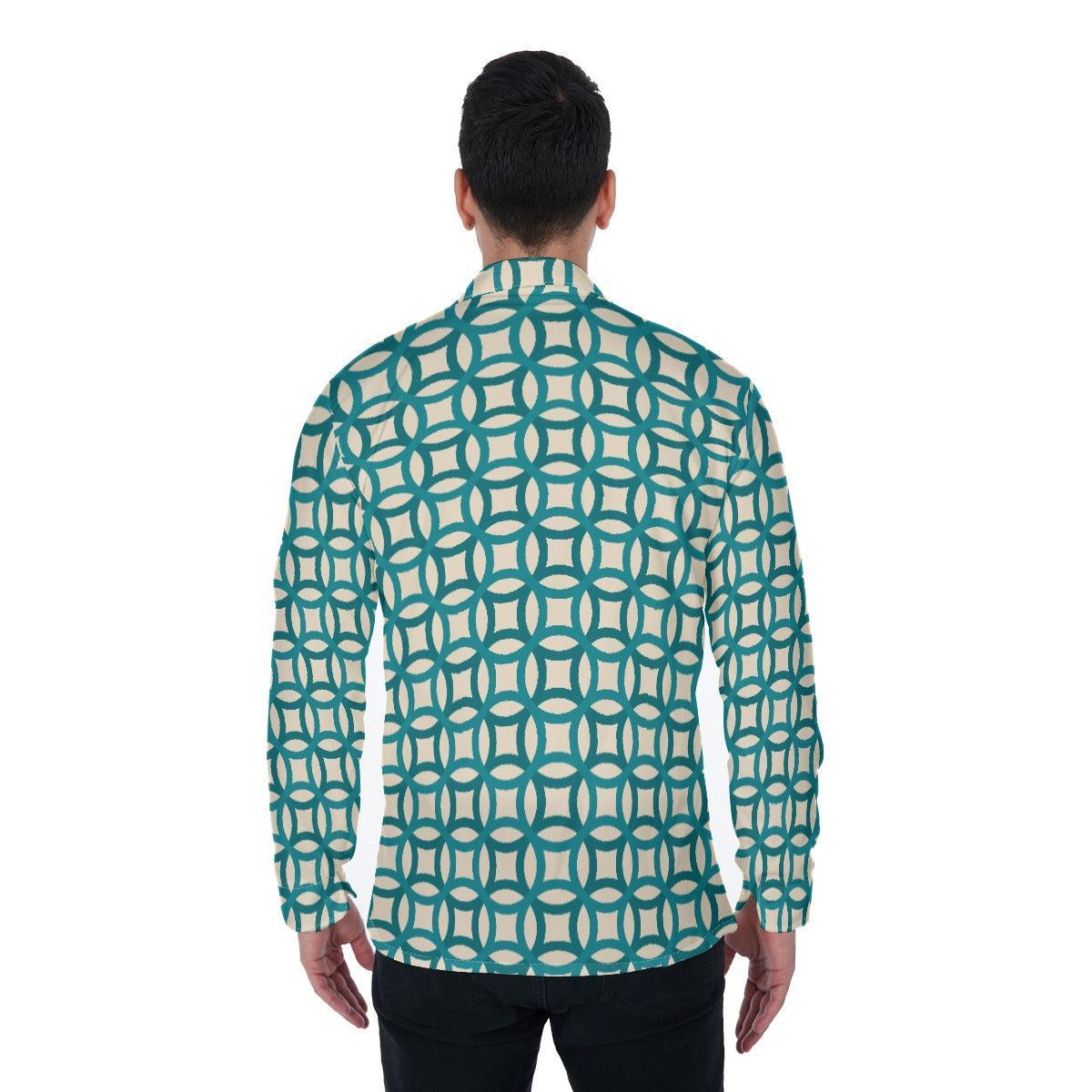 Circles (Long Sleeve Button Shirt)-Long Sleeve Button Shirts-Swish Embassy