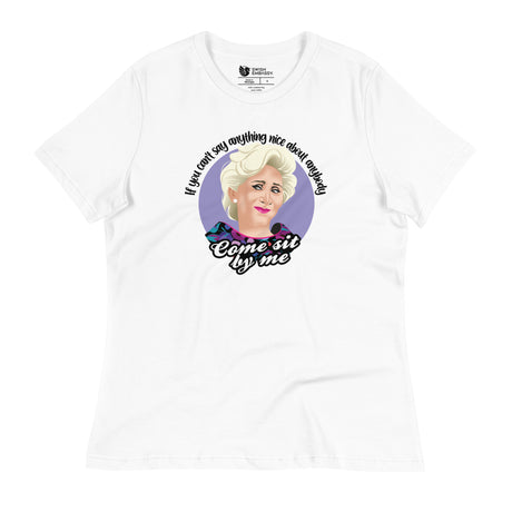 Come Sit By Me (Women's Relaxed T-Shirt)-Women's T-Shirts-Swish Embassy