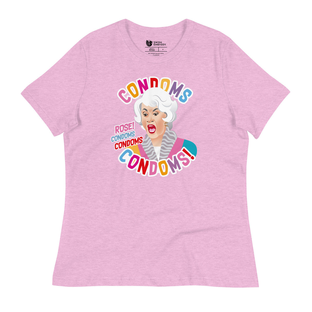 Condoms! (Women's Relaxed T-Shirt)-Women's T-Shirts-Swish Embassy