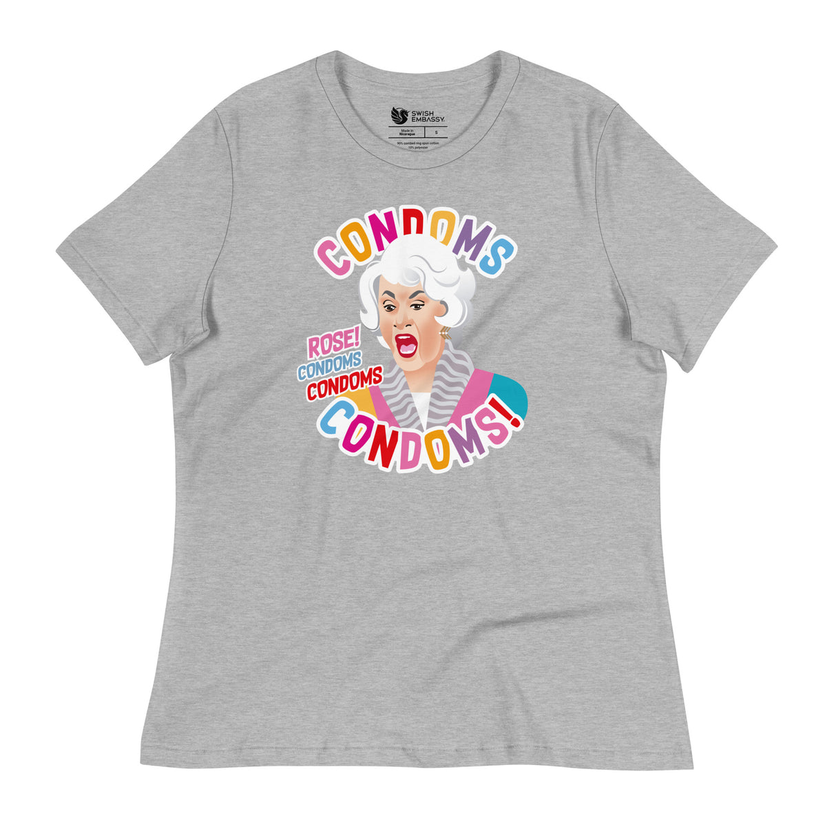 Condoms! (Women's Relaxed T-Shirt)-Women's T-Shirts-Swish Embassy