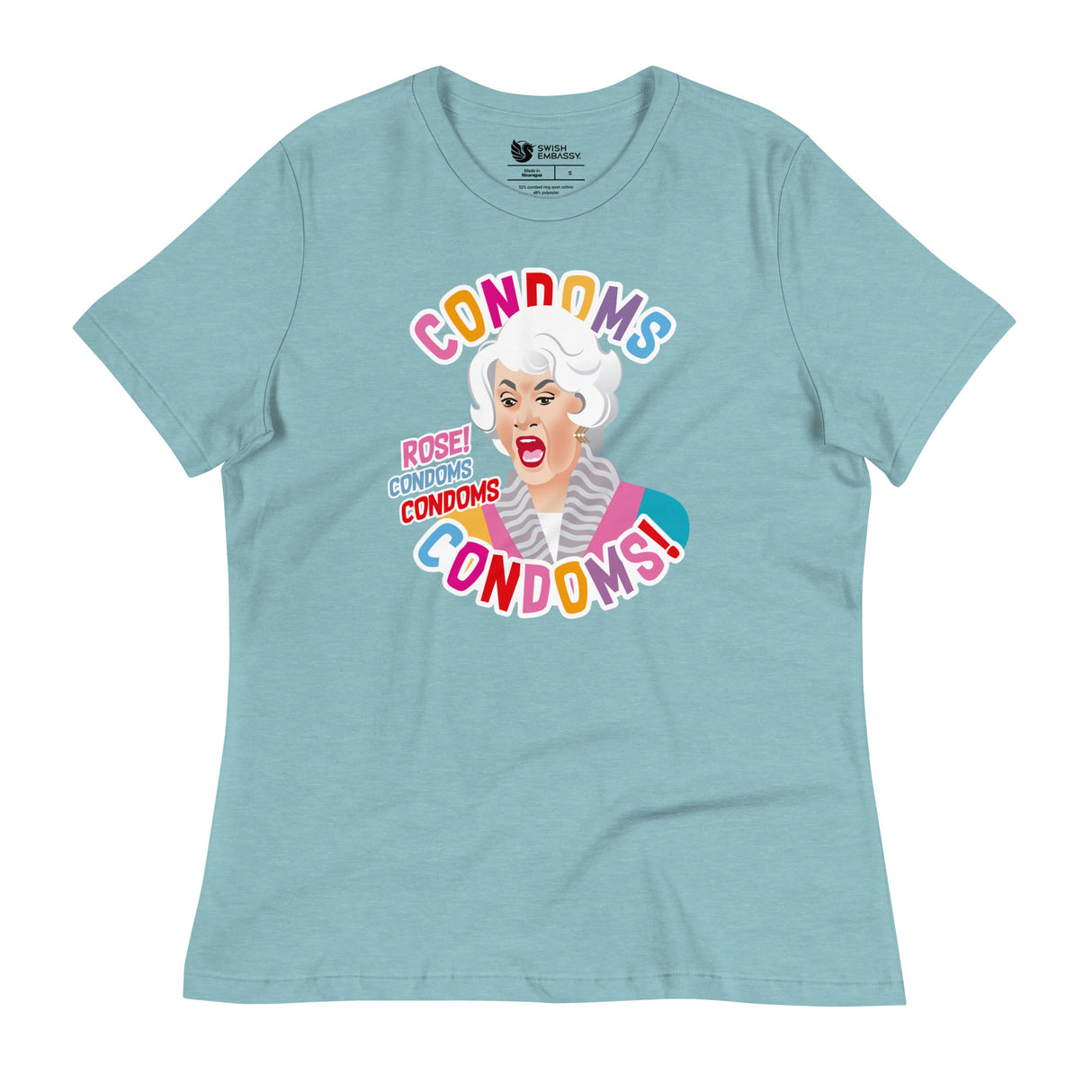 Condoms! (Women's Relaxed T-Shirt)-Women's T-Shirts-Swish Embassy
