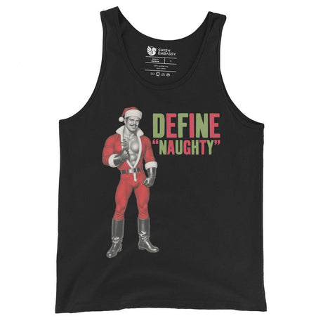 Define Naughty (Tank Top)-Christmas Tank Tops-Swish Embassy