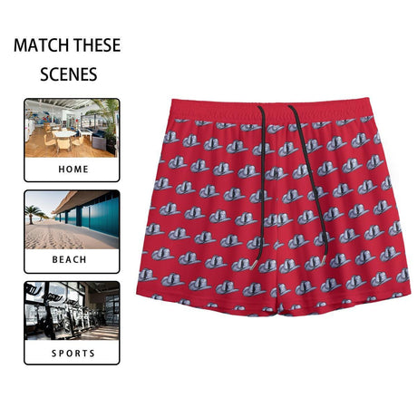 Disco Mirror Cowboy Hat (Shorts)-Shorts-Swish Embassy