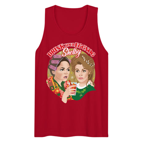 Drink Your Eggnog Shelby (Tank Top)-Christmas Tank Tops-Swish Embassy