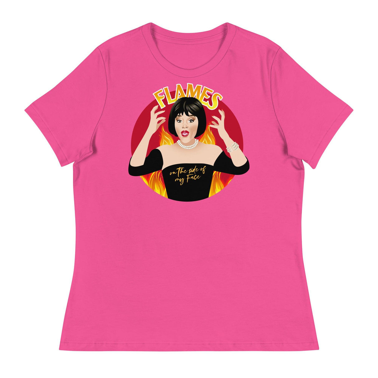 Flames (Women's Relaxed T-Shirt)-Women's T-Shirts-Swish Embassy