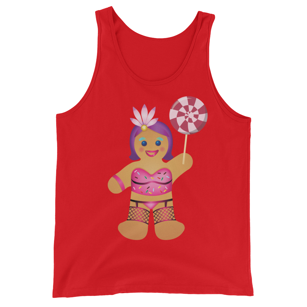 Gingerbread Drag Queen (Tank Top)-Christmas Tank Tops-Swish Embassy
