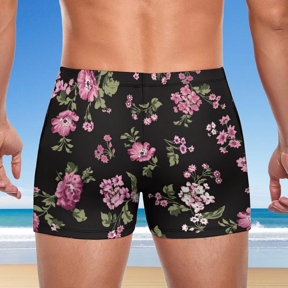 Hint of Floral (Square Cut Trunks)-Square Cut Trunks-Swish Embassy