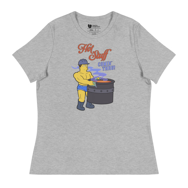 Hot Stuff Comin’ Thru (Women's Relaxed T-Shirt)-Women's T-Shirts-Swish Embassy