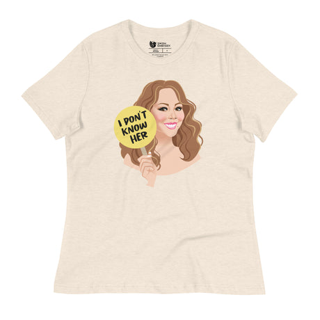 I Don't Know Her (Women's Relaxed T-Shirt)-Women's T-Shirts-Swish Embassy