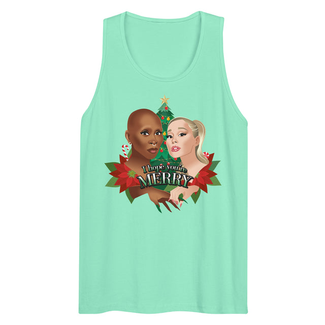 I Hope You're Merry (Tank top)-Christmas Tank Tops-Swish Embassy