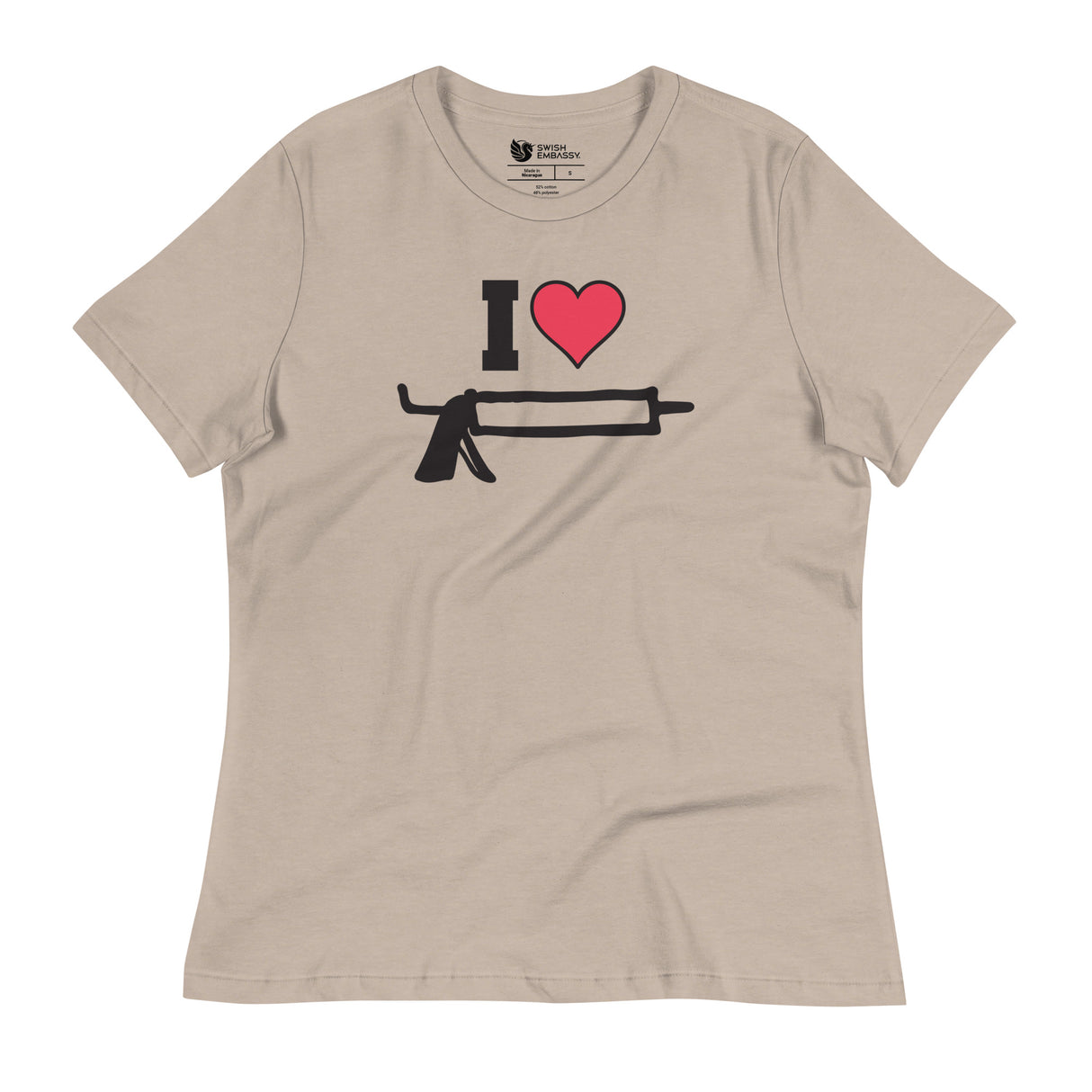 I Love Caulk (Women's Relaxed T-Shirt)-Women's T-Shirts-Swish Embassy