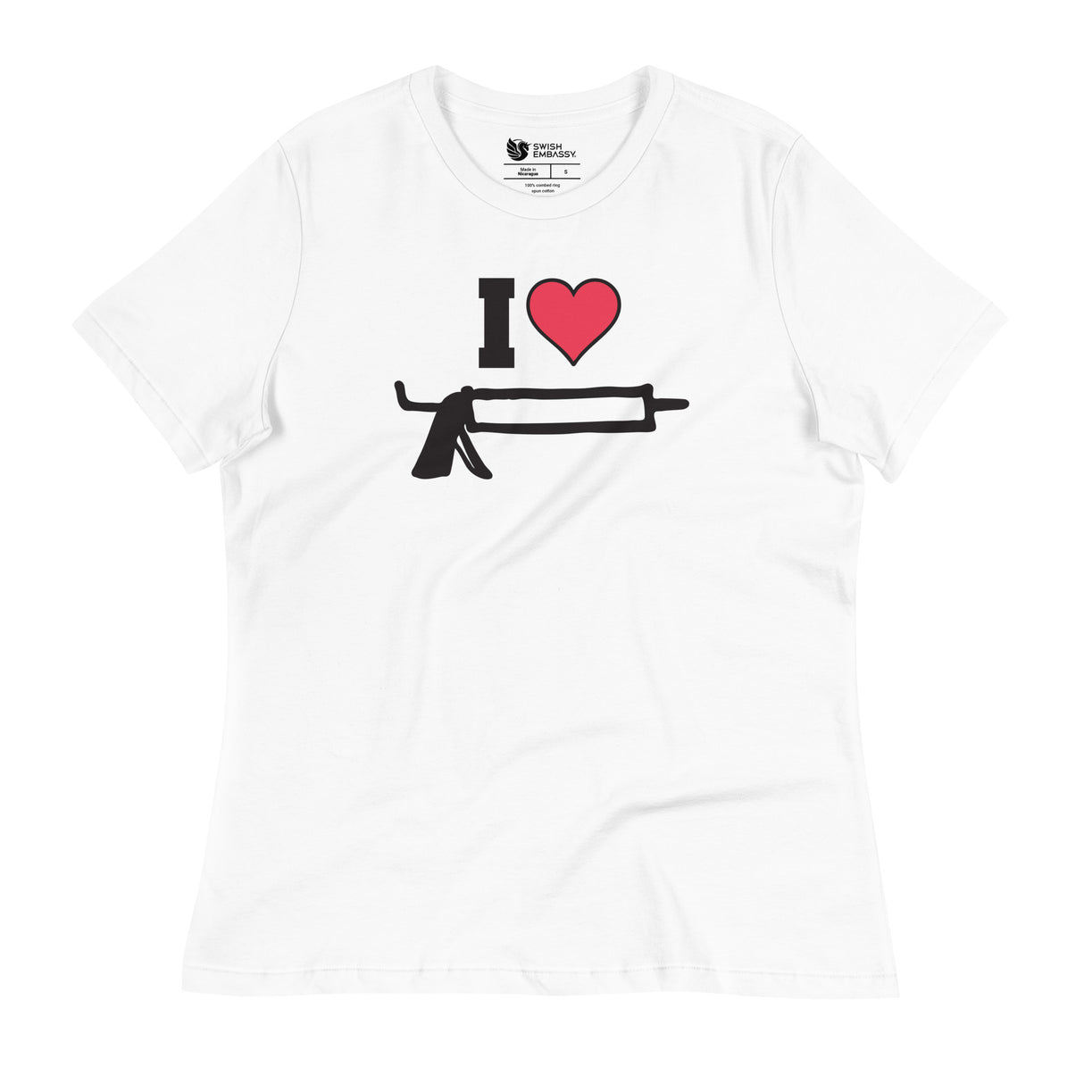 I Love Caulk (Women's Relaxed T-Shirt)-Women's T-Shirts-Swish Embassy