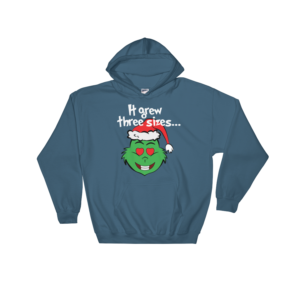 It Grew Three Sizes (Hoodie)-Christmas Hoodies-Swish Embassy