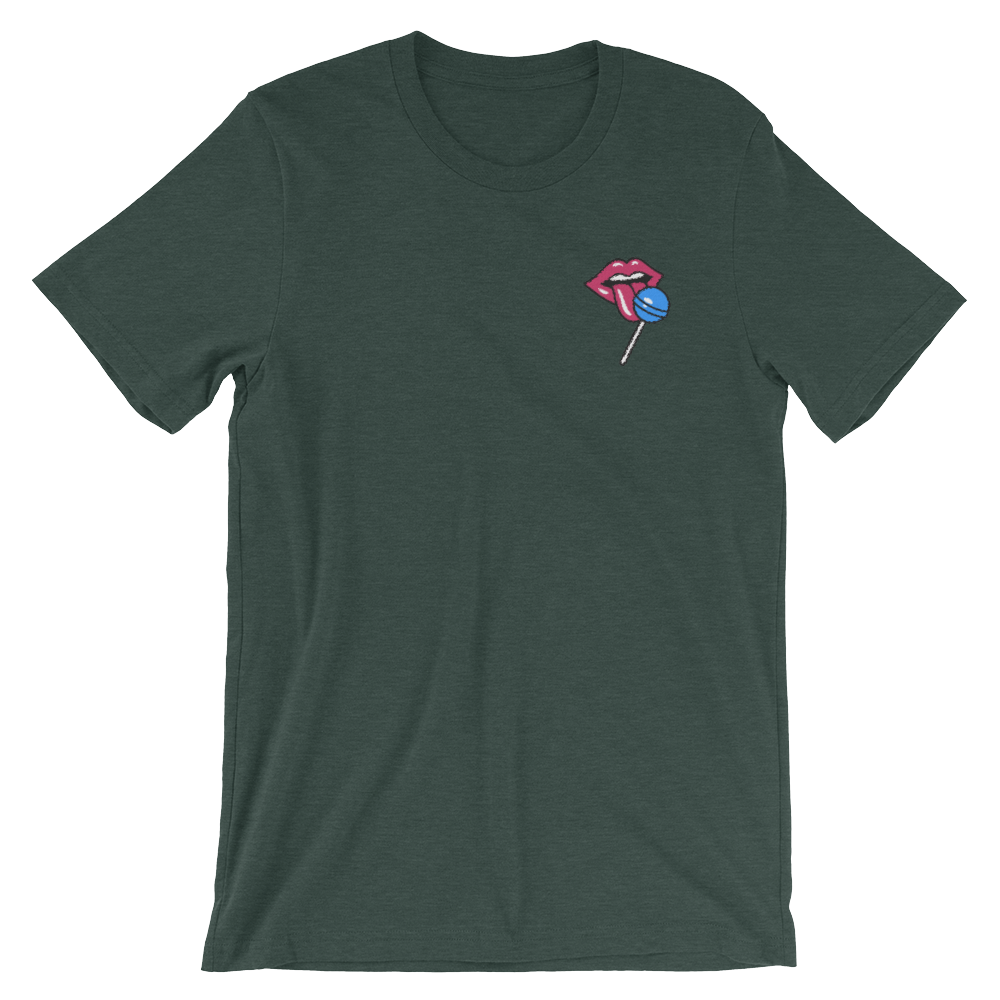 Lick (Embroidered T-Shirt)-Embroidered T-Shirts-Swish Embassy