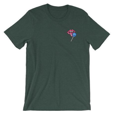 Lick (Embroidered T-Shirt)-Embroidered T-Shirts-Swish Embassy