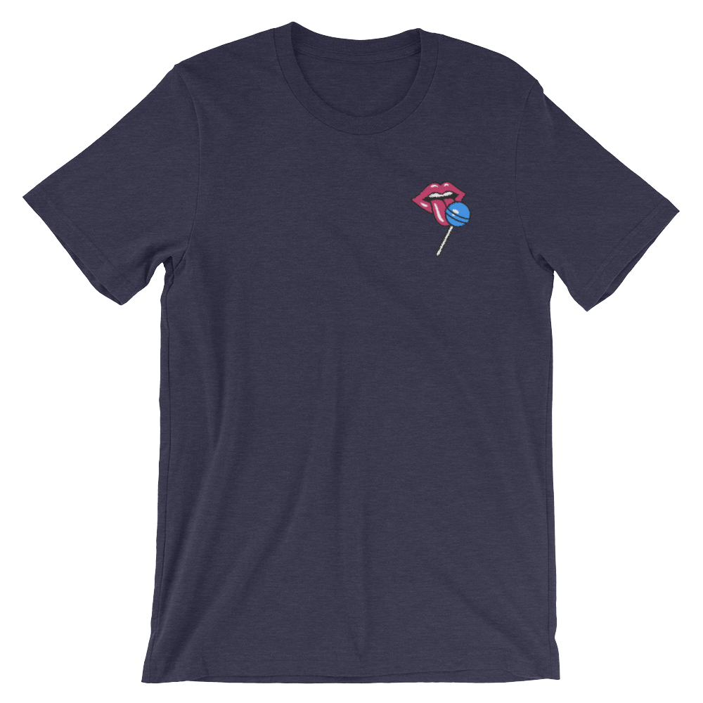 Lick (Embroidered T-Shirt)-Embroidered T-Shirts-Swish Embassy