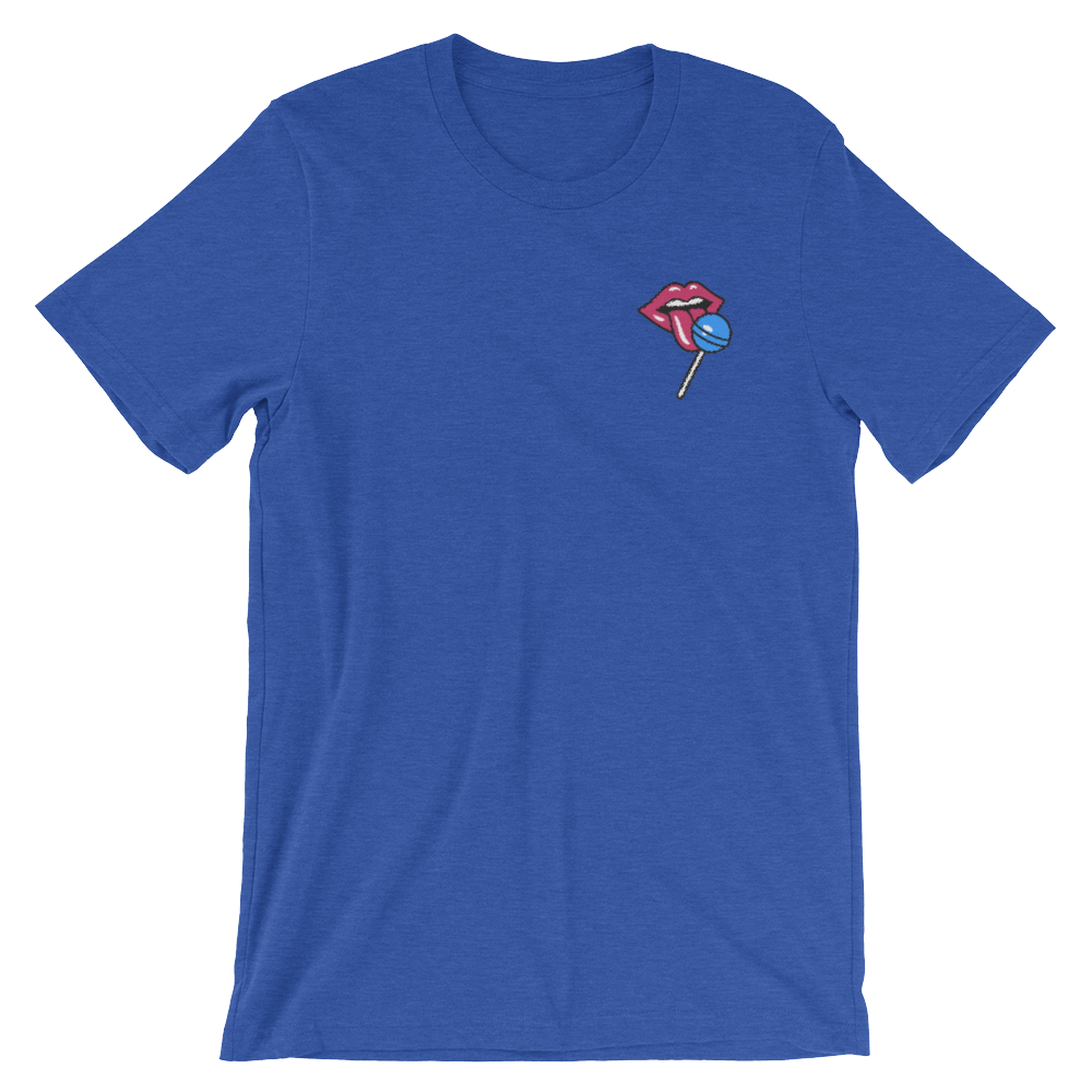 Lick (Embroidered T-Shirt)-Embroidered T-Shirts-Swish Embassy