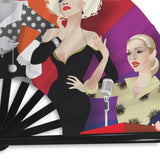Material Girl (Folding Clack Fan)-Folding Fans-Swish Embassy
