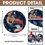 Merman Christmas (Ceramic Holiday Keepsake)-Ceramic Holiday Keepsake-Swish Embassy