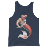 Merman Christmas (Tank Top)-Christmas Tank Tops-Swish Embassy