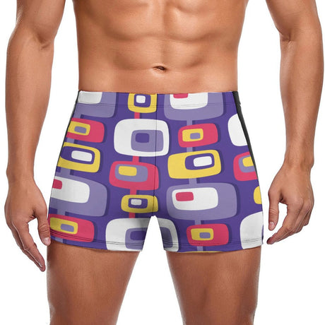 Mid-Century Purple (Square Cut Trunks)-Square Cut Trunks-Swish Embassy