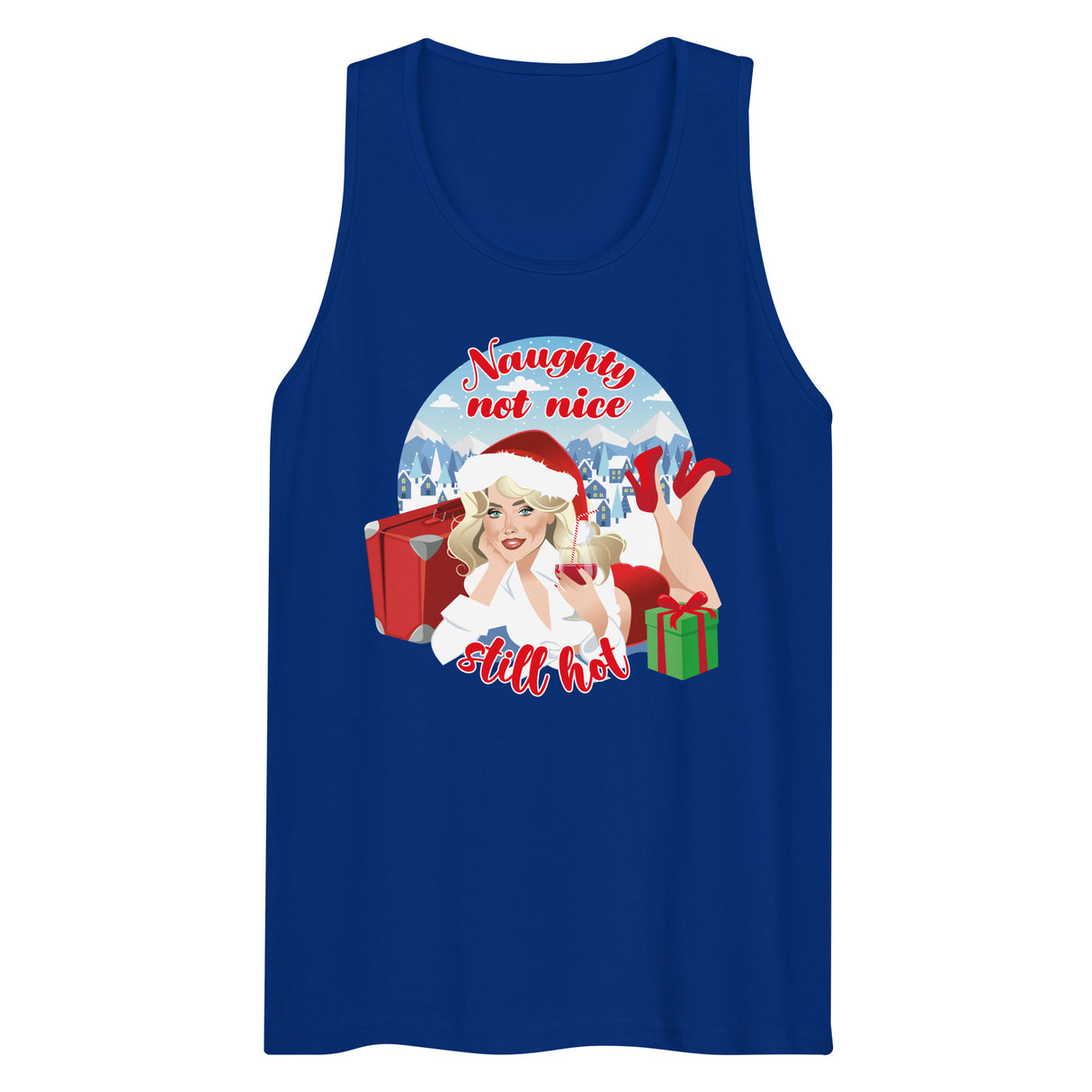 Naughty Not Nice (Tank top)-Christmas Tank Tops-Swish Embassy