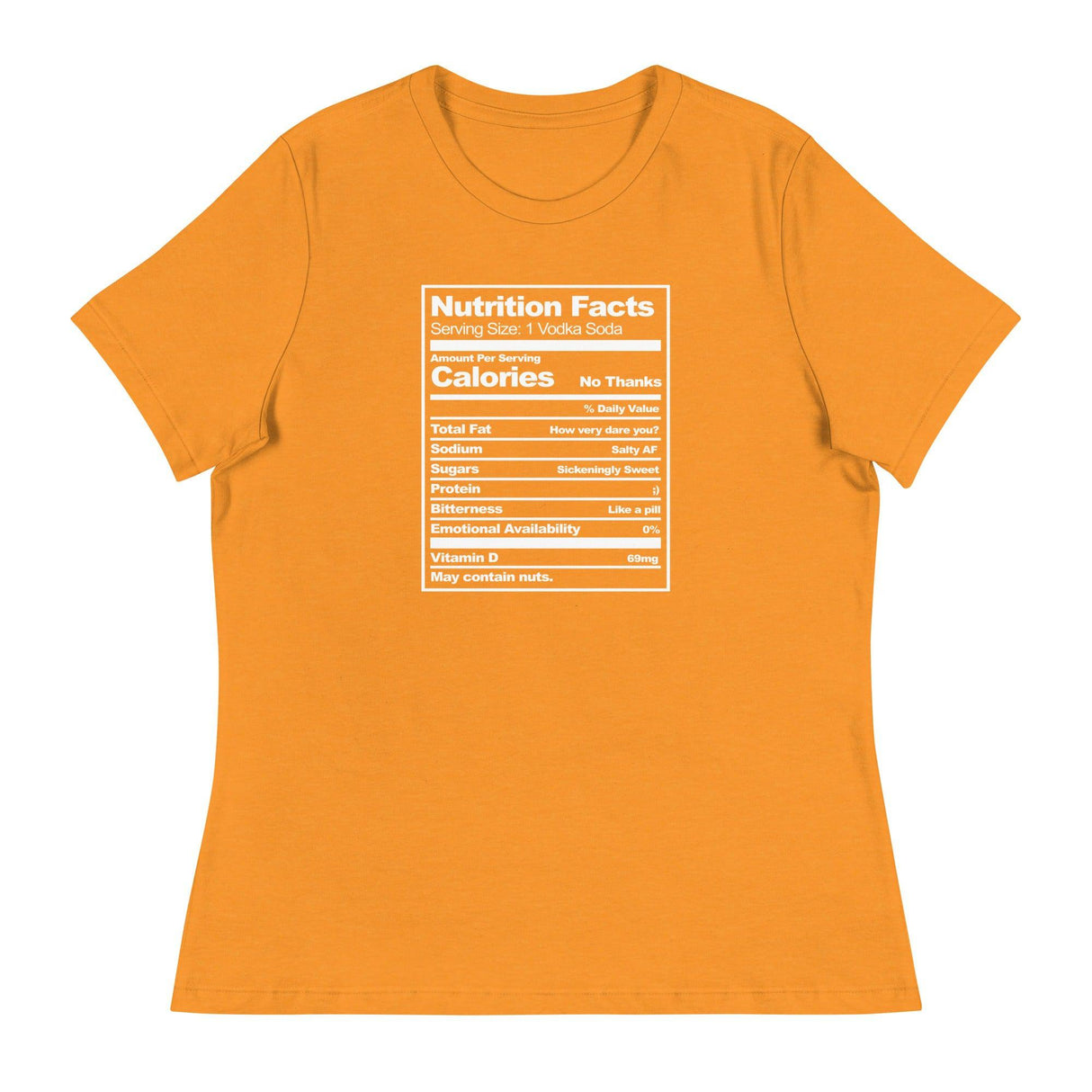 Nutritional Facts (Women's Relaxed T-Shirt)-Women's T-Shirts-Swish Embassy