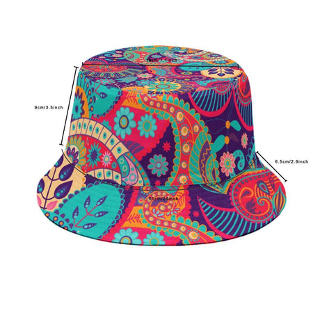 Paisley (Allover Bucket Hat)-Allover Bucket Hat-Swish Embassy